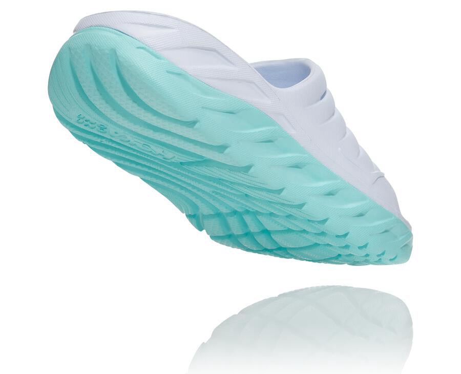 Chinelos Hoka One One Feminino Branco/Azuis - Ora Recovery - 107-MDJEZT